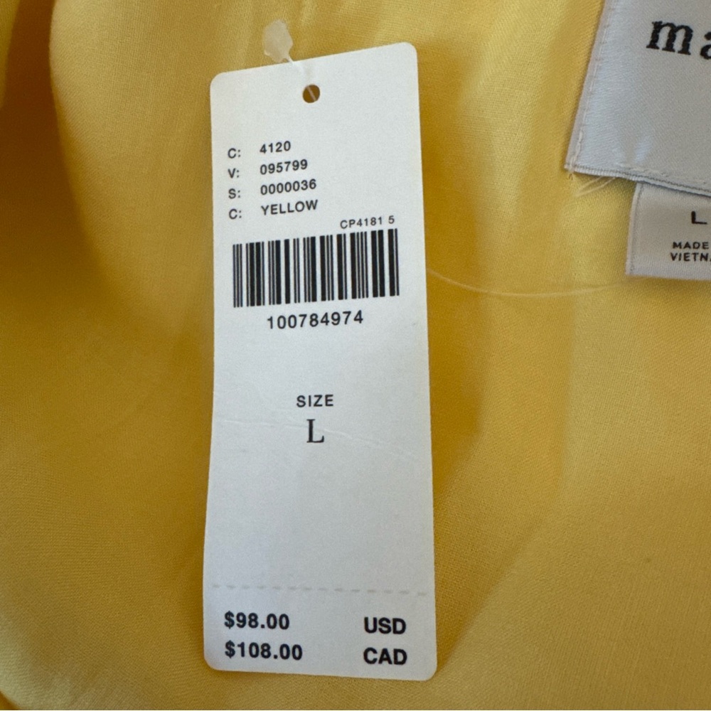 ANTHROPOLOGIE NWT $98 Maeve Solid Yellow True Wrap Ruffle Mini Skirt Size Large - Picture 5 of 8